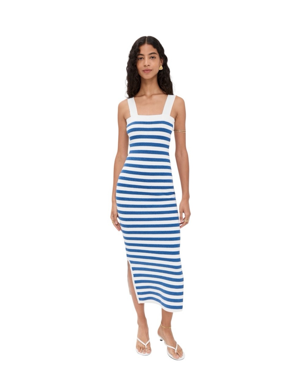 POSSE Ari Blue Stripe Knit Maxi Dress Small NWT